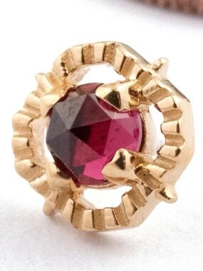 Tether Jewelry Gemmed Kappa Threadless Ends with Pink Tourmaline